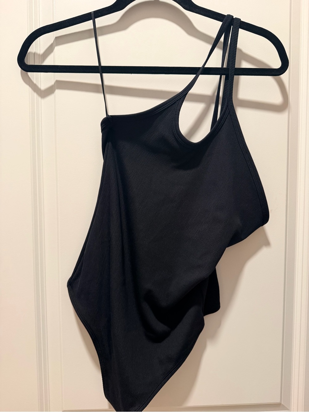 Abercrombie & Fitch Black One-Shoulder Bodysuit